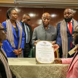 President Joseph Nyuma Boakai meets with Liberian Community in Kenya