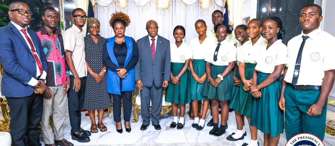 President Boakai Honors Liberian Students