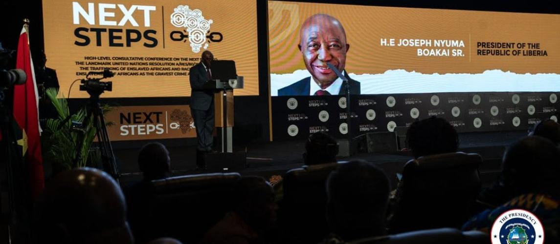 President Boakai Demands Action Beyond Words on Slave Trade Reparations .