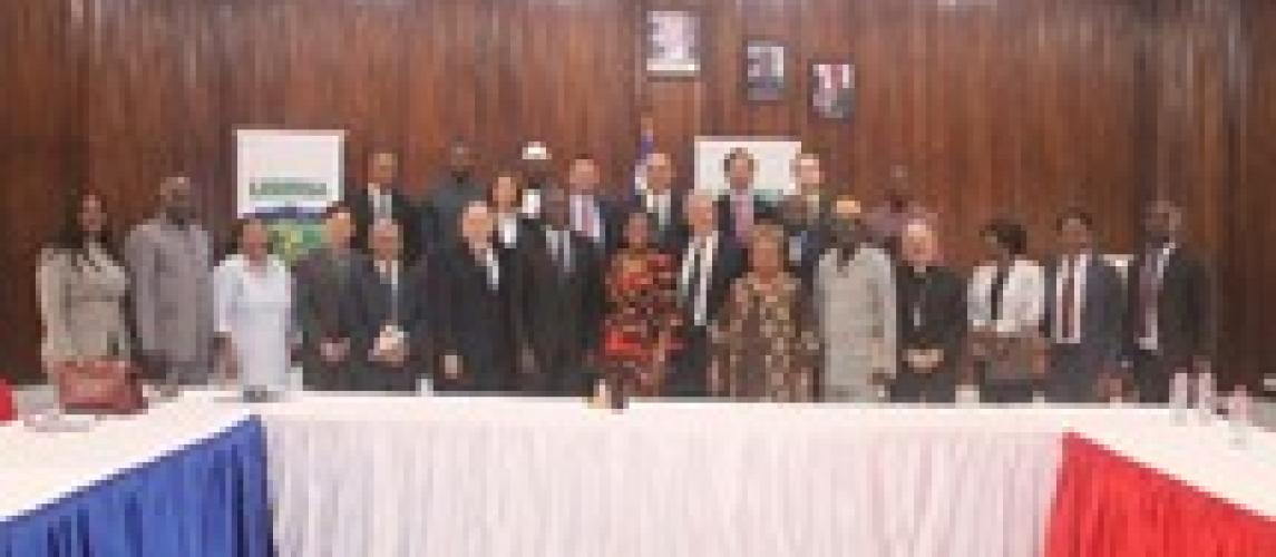 Liberia’s Minister of Foreign Affairs, H.E. Sara Beysolow Nyanti along with Ambassadors, Heads of Mission, and Chargés d’Affaires accredited near Monrovia
