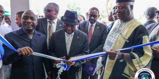 President Joseph Nyuma Boakai, Sr. officially launched the Ministry of Local Government and dedicated the newly constructed Joseph Nyuma Boakai Decentralization Building. Photo credit: Executive mansion