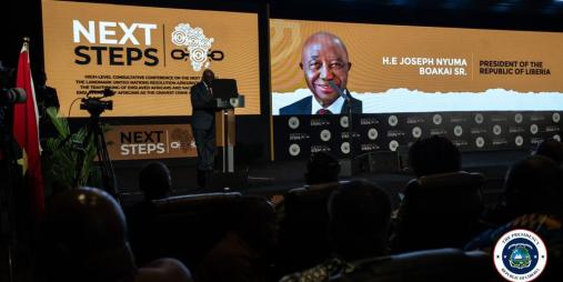 President Boakai Demands Action Beyond Words on Slave Trade Reparations .