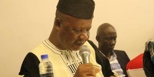 Min. Francis Sackilla Nyumalin speaks at the Renaming Ceremony of the Ministry of Internal Affairs to the Ministry of Local Government